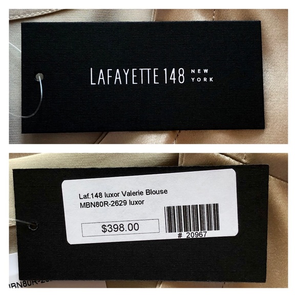 LAFAYETTE 148 Gold Valerie Luxor Silk Blouse NWT - Picture 6 of 8